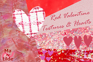 Red ValentineTextures & Hearts