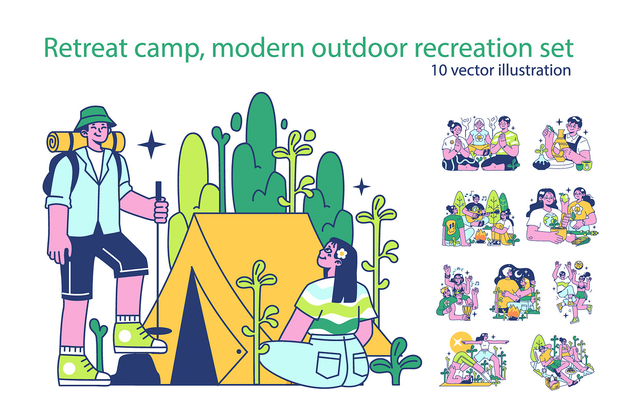 Retreat Camp, a Healthcare Illustration by inspiring.team (Photo 1 of 3)