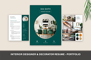 Interior Designer Resume Portfolio, a Resume Template by Stanin Studio (Thumbnail 1 of 10)