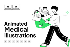 Animated Medical Mini Illustrations, a Person Illustration by Vectors Market