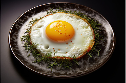 Savory Plate delicious fried egg, a Food & Drink Photo by Ylivdesign
