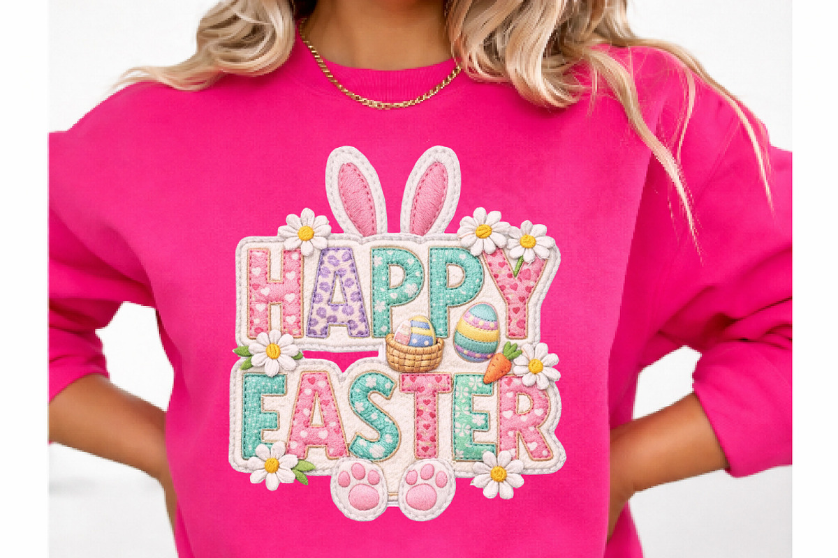 Faux Yarn Happy Easter png, an Illustration by Watercolor design (Photo 5 of 6)
