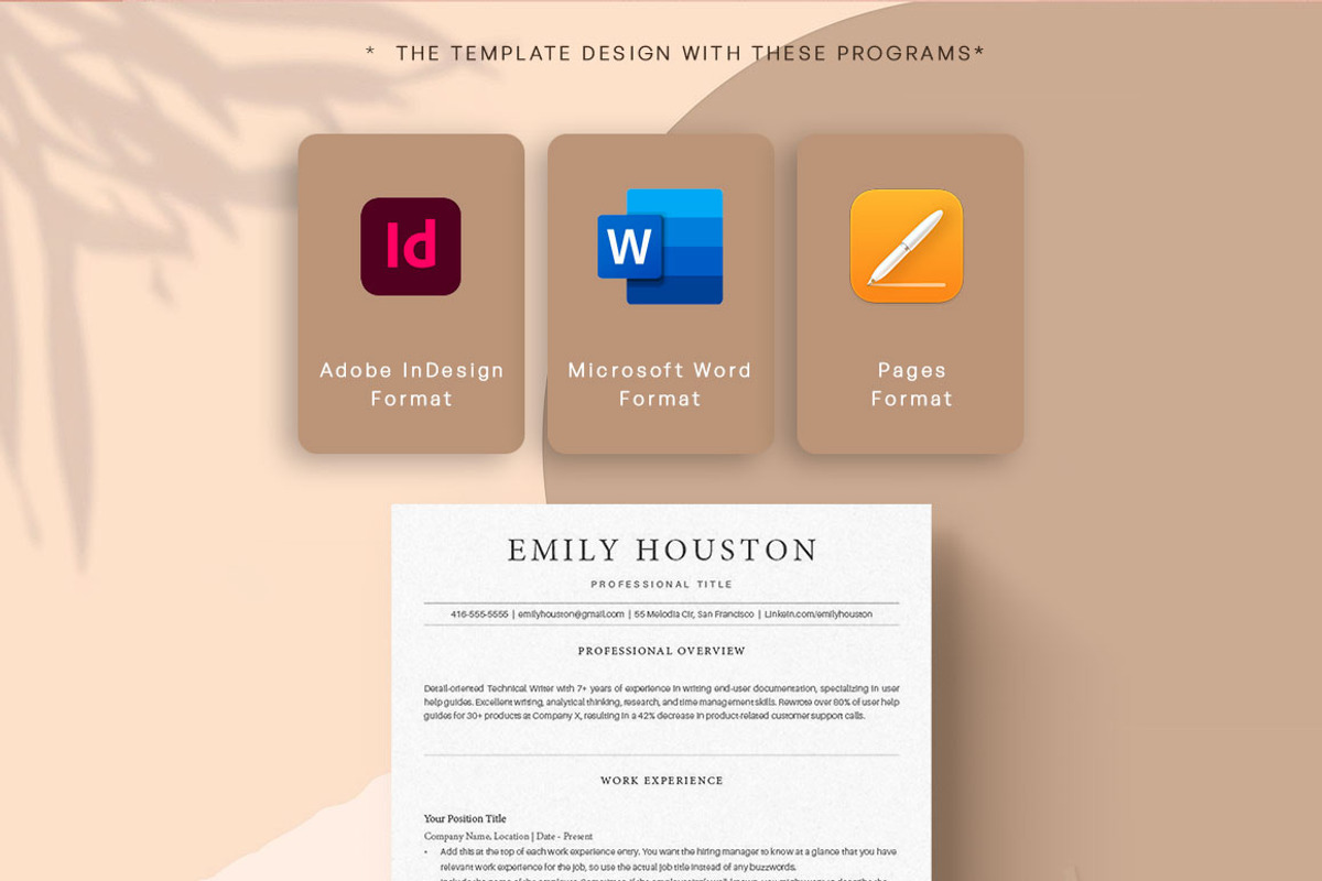 ATS Friendly Resume Template, a Resume Template by UX-group (Photo 5 of 6)