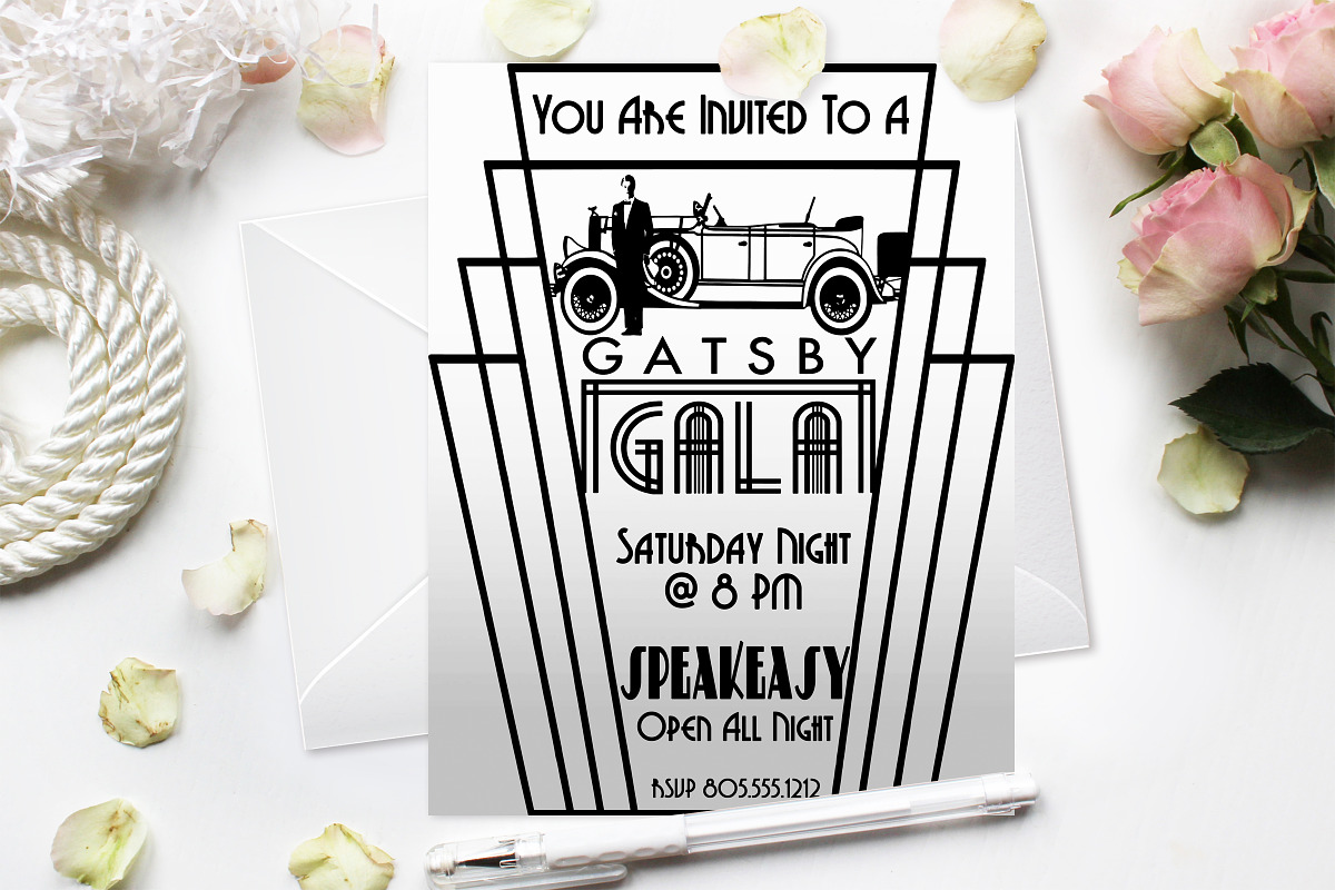 Gatsby Party Elements AI EPS PNG, an Illustration by FrankiesDaughtersDesign (Photo 7 of 7)