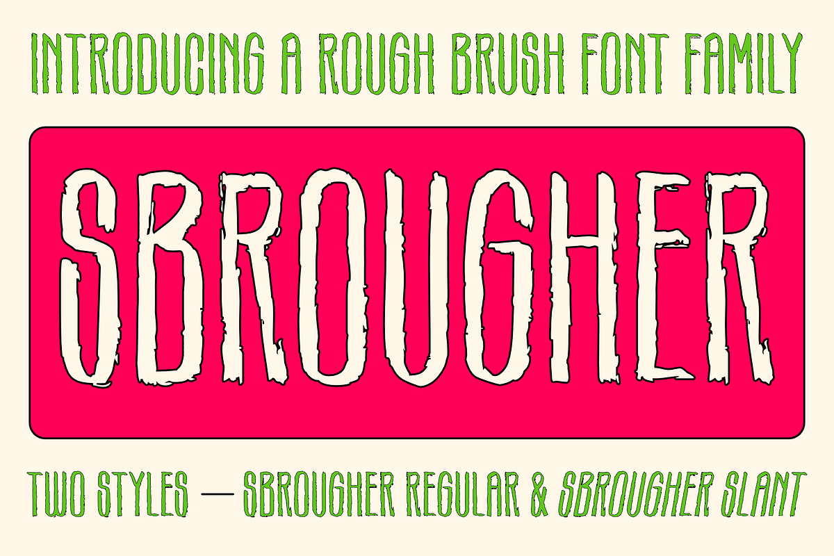 SBROUGHER — Rough Brush Font Family, a Handwritten Font by Griyo Type (Photo 1 of 10)