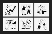 Animated Monochrome Illustration Set, an Object Illustration by Vectors Market (Thumbnail 4 of 5)