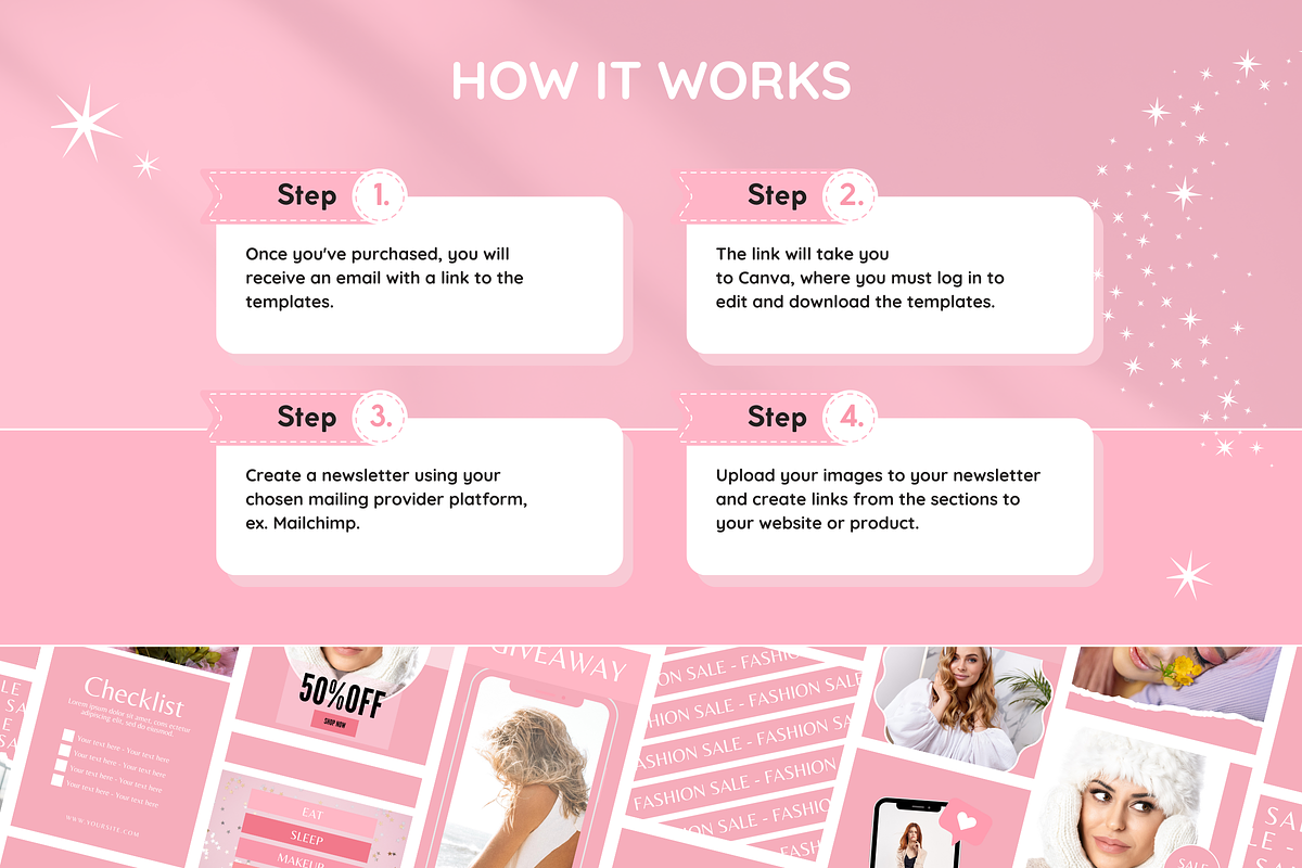 Pink Newsletter Templates, an Email Template by SunshineStudioBoutique (Photo 9 of 9)