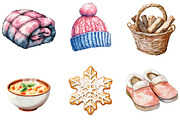 Cozy Winter Clipart, an Illustration by DreamArtGraphic (Thumbnail 5 of 5)