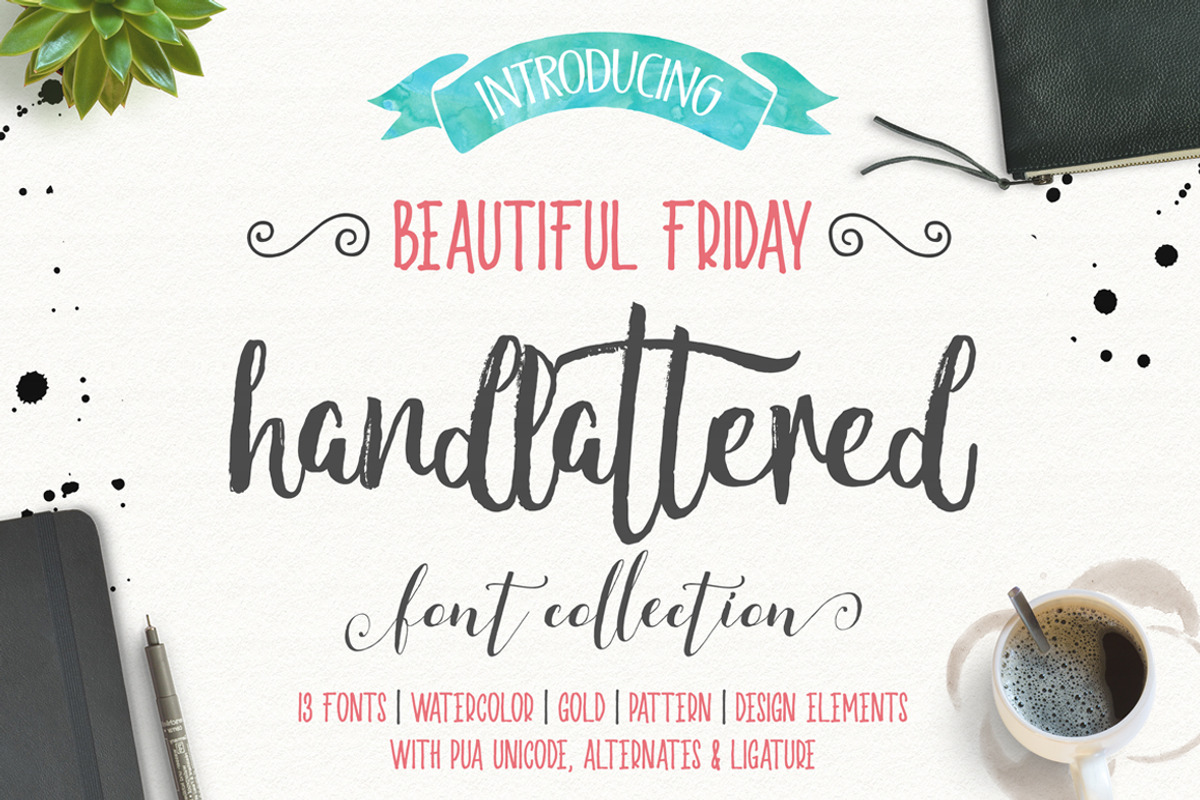 Beautiful Friday (13 Fonts & Extras)