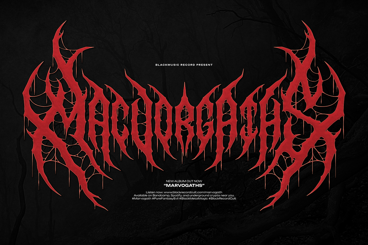 Night Corvian | Black Metal Font, a Blackletter Font by Denustudios (Photo 4 of 12)