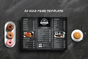 Blackboard Menu TriFold Menu