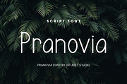 Pranovia Display Typeface, a Handwritten Font by gitasetstudio (Thumbnail 1 of 6)