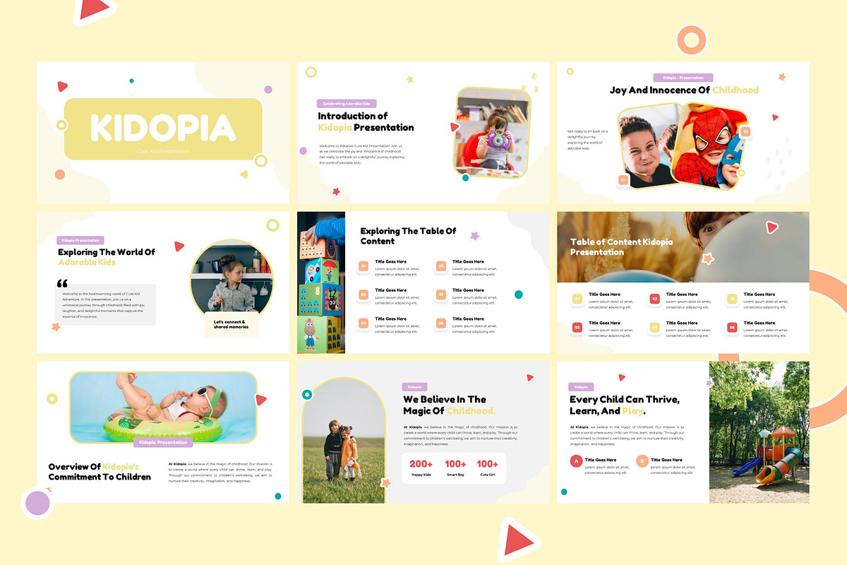 Kidopia - Cute Powerpoint Template, a Presentation Template by Eklip Studio (Photo 2 of 5)