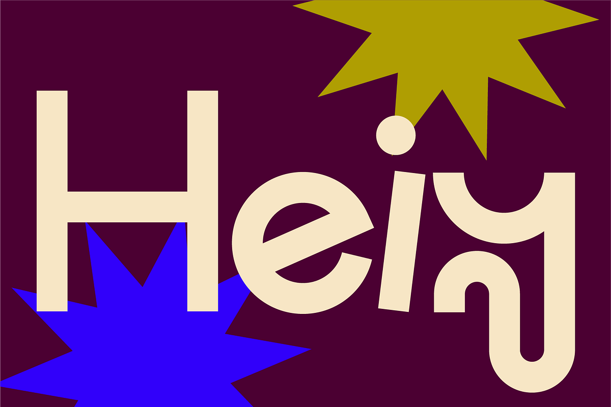 Heiy Typeface, a Font by evemiriam (Photo 1 of 6)