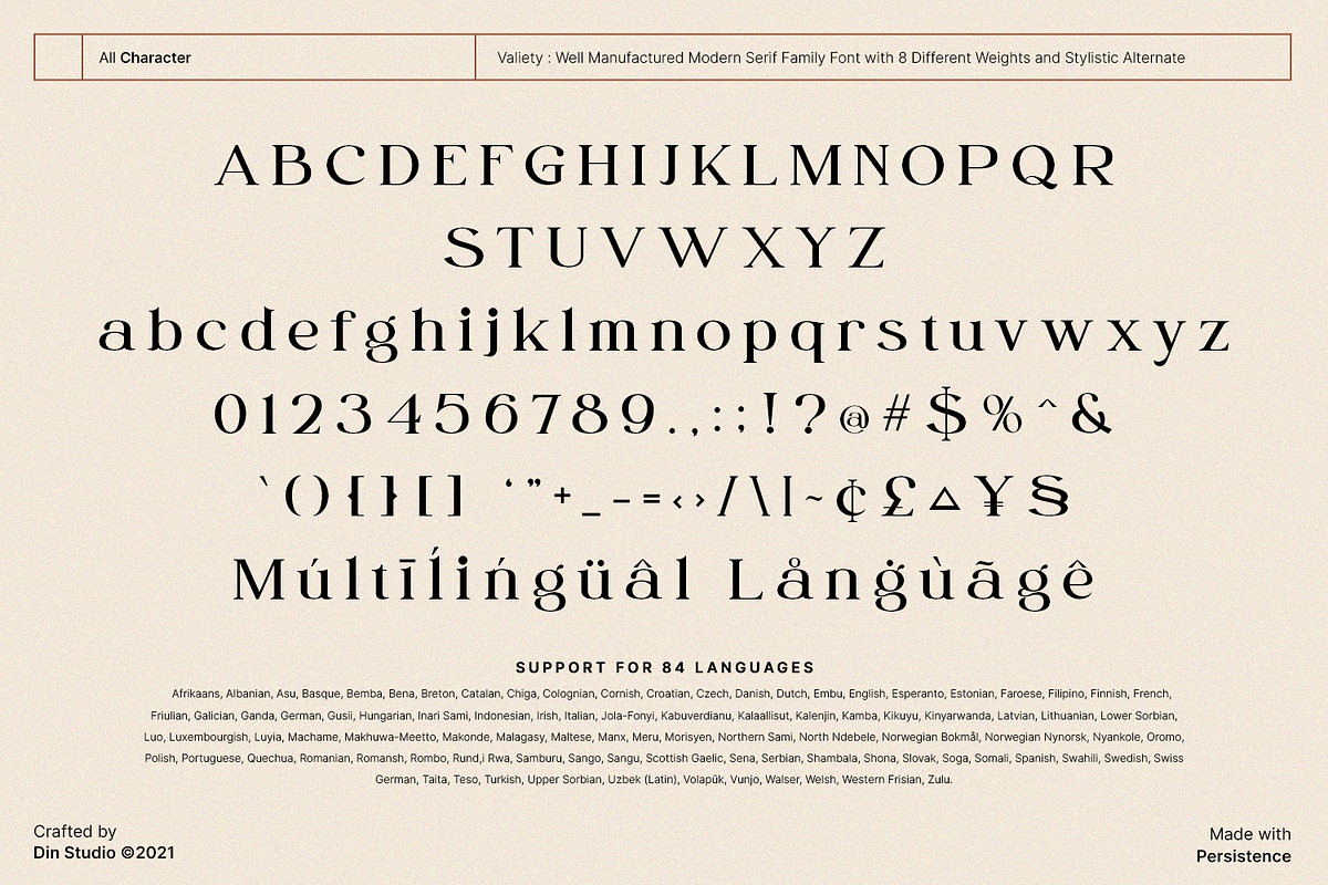 Valiety, a Serif Font by din-studio.com (Photo 8 of 10)