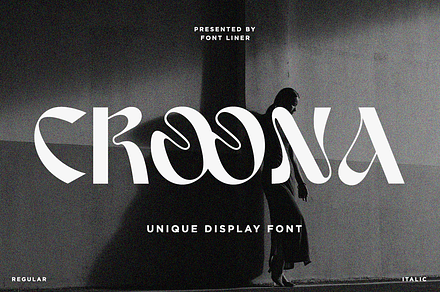 Croona - Unique Display Font, a Sans Serif Font by Font Liner
