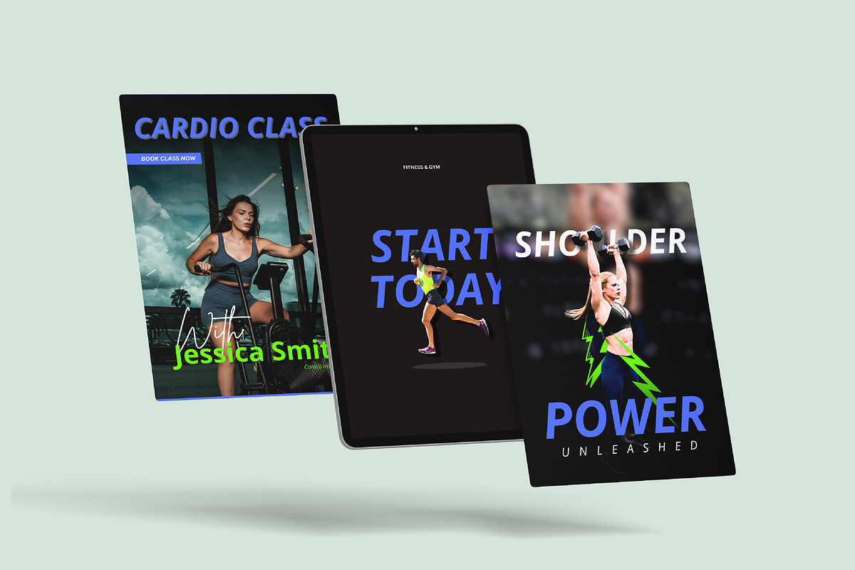 Gym // Health Social Media Kit, a Social Media Template by SecondBrain Store (Photo 7 of 9)