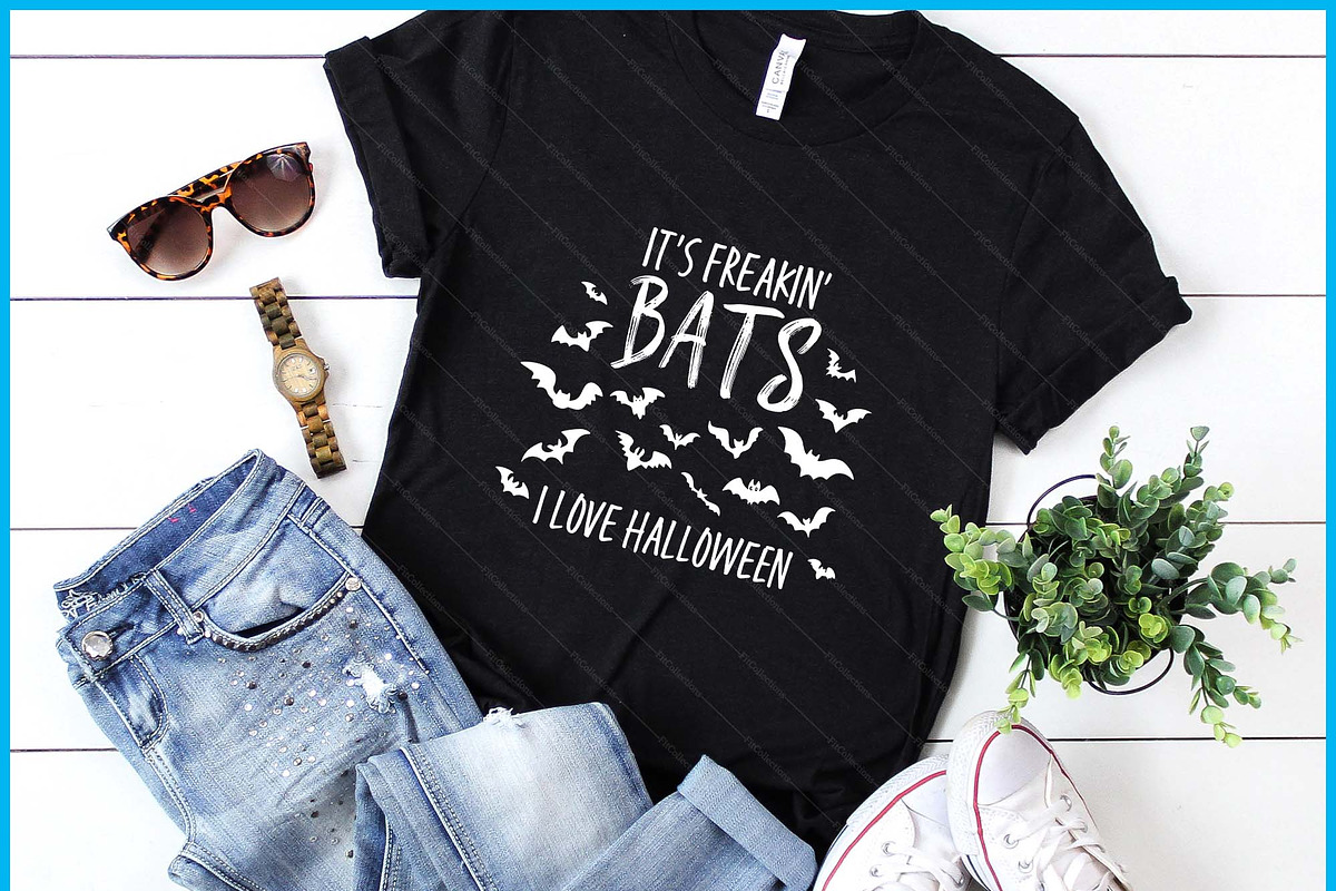 It's Freakin Bats Halloween Quote, a Graphic by Creativeusart (Photo 1 of 4)