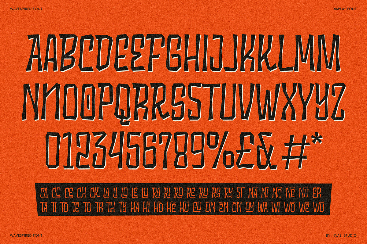Wavespired - Display Retro, a Font by Invasi Studio (Photo 9 of 12)