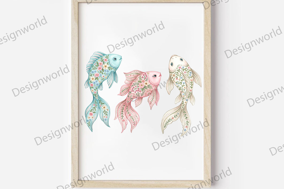 Floral Preppy Fish PNG png, a Seasonal Illustration by Designworld (Photo 3 of 4)