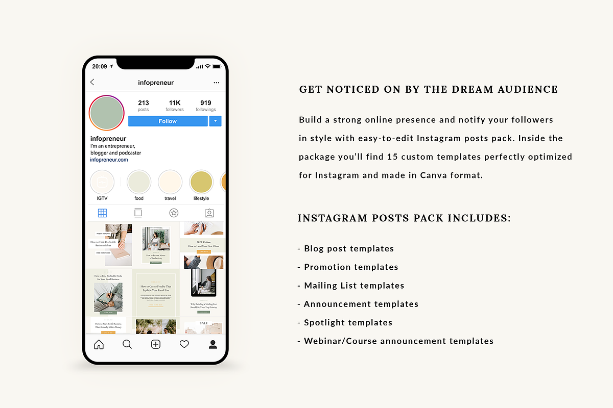 Instagram Pack for Infopreneurs, a Social Media Template by Ralony (Photo 2 of 8)