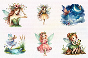 Watercolor Fairy Clipart, an Illustration by CreationArt (Thumbnail 5 of 5)