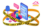 Covid-19 Coronavirus Stop Stay Home, an Education Illustration by TAlex (Thumbnail 15 of 16)