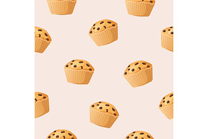 Vector seamless sweets pattern, a Pattern Graphic by Elen_Art