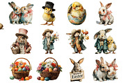 Vintage Easter Clipart, an Illustration by DreamArtGraphic (Thumbnail 4 of 4)