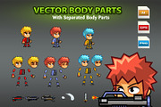 Hunter Boys- Character Sprites 02, an Illustration by CreativeGameArt (Thumbnail 2 of 4)