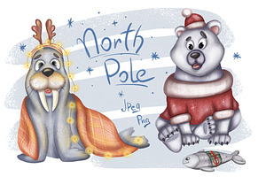 North Pole Christmas set (2 images)