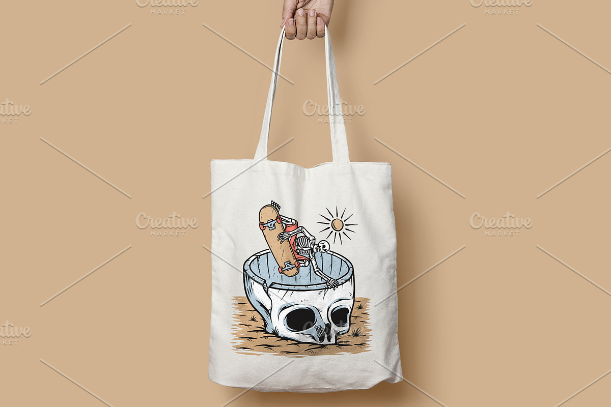 Hand drawing of skull skater, a Person Illustration by gunaonedesign (Photo 3 of 4)