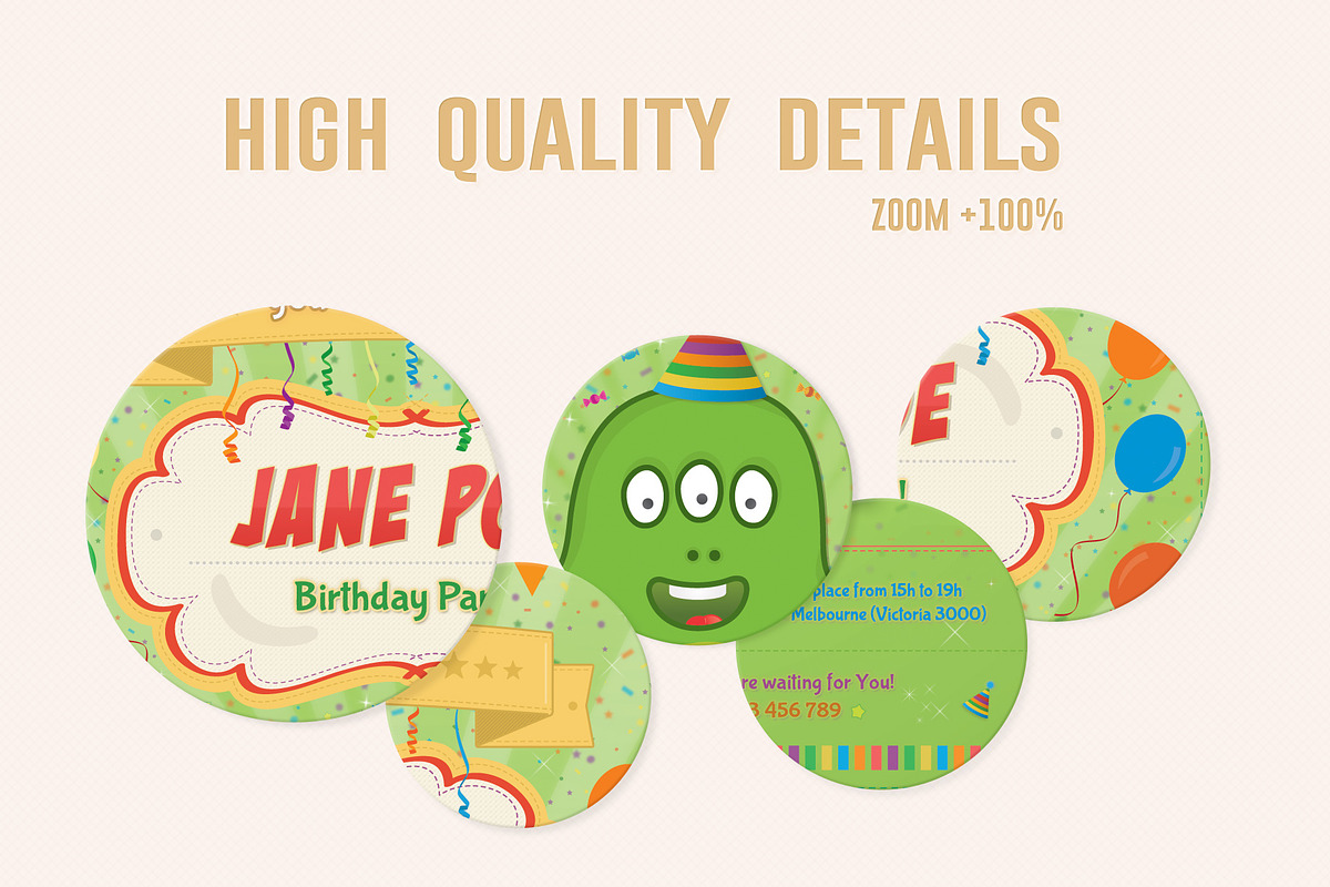 Kids Birthday Party Flyer - Vol 02, a Flyer Template by Sargatal (Photo 3 of 7)