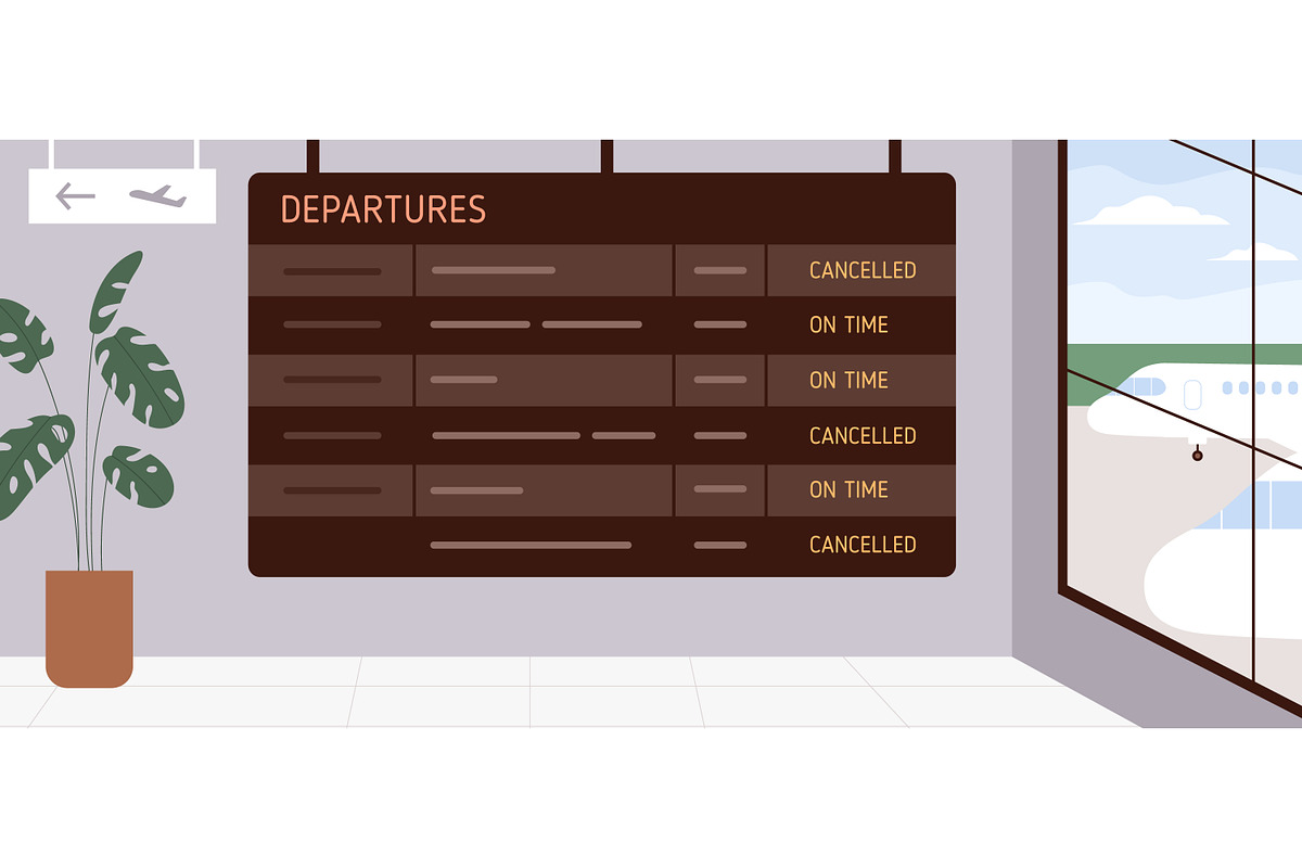 Cancelled flight concept, a Person Illustration by Good Studio (Photo 4 of 4)