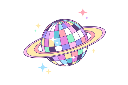 Disco ball planet