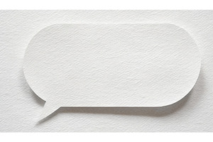 A textured white speech bubble, an Arts & Entertainment Photo by Igor Tichonow