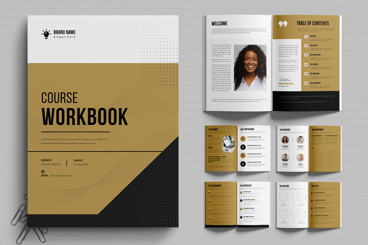 Course Workbook Design Layout, a Stationery Template by MightyDesign (Photo 1 of 6)