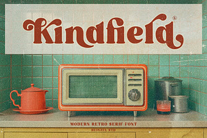 Kindfield Retro Serif Font, a Serif Font by Heinzel Std