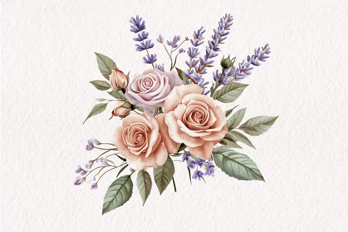 Watercolor Vivid Floral Collection, an Illustration by CreationArt (Photo 10 of 10)