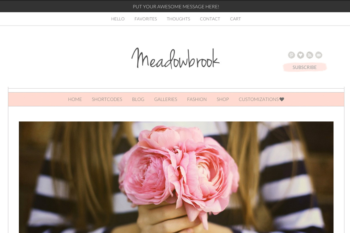 Meadowbrook - Modern Wordpress Theme, a WordPress Template by angiemakeswebsites (Photo 1 of 5)