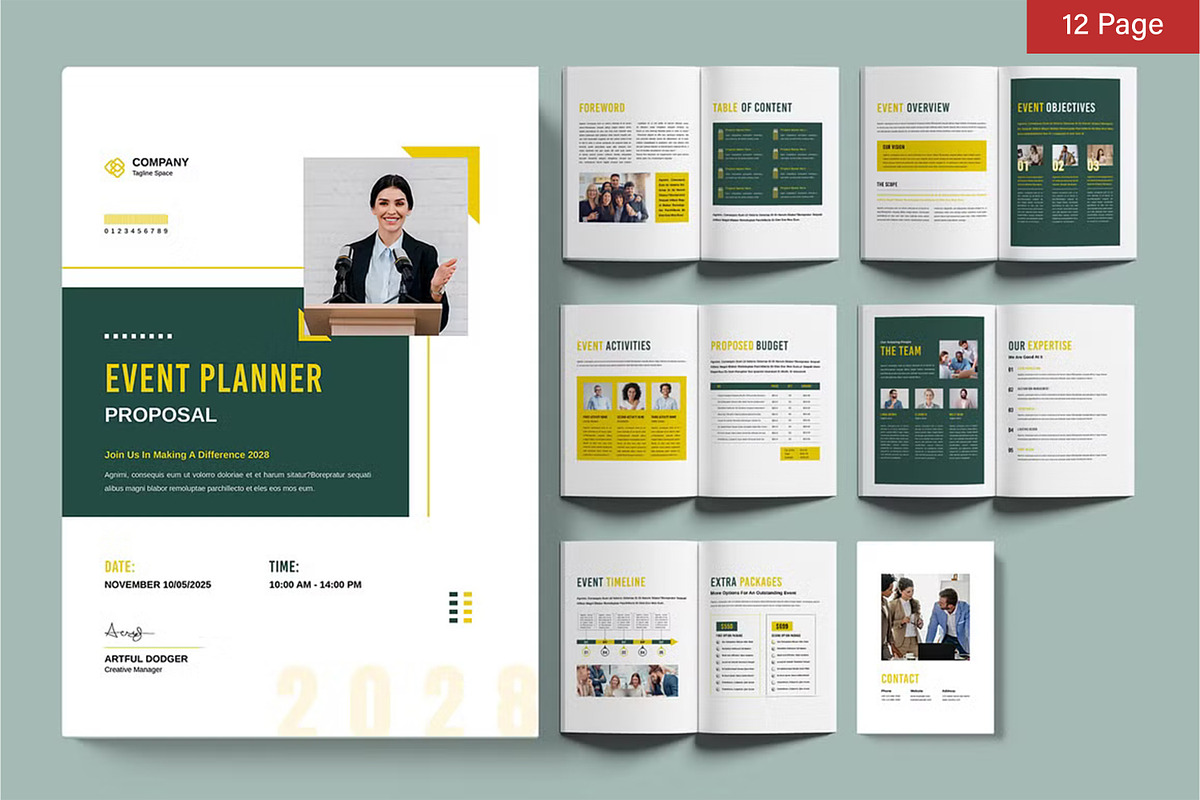Planner Template Bundle, a Stationery Template by ContestDesign (Photo 10 of 39)