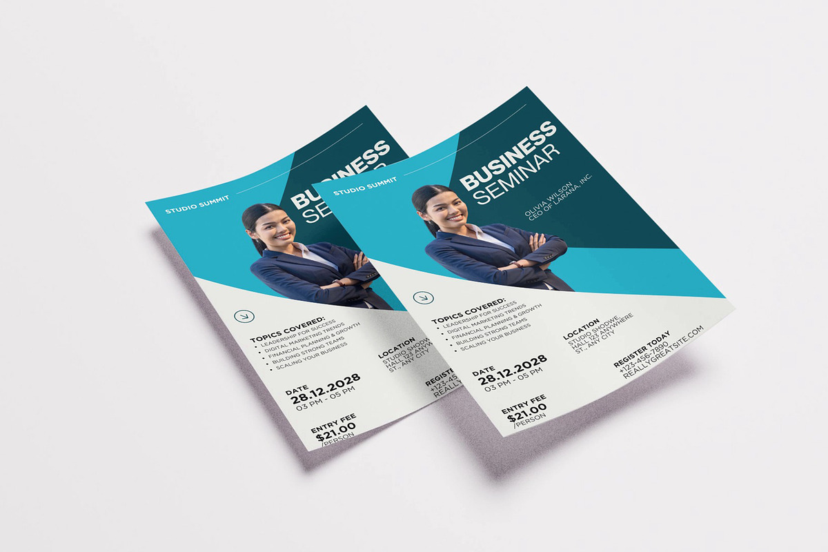 Professional Flyer for Seminar, a Flyer Template by Pixy Digital Canvas