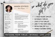 Feminine Resume Template / CV, a Resume Template by LevelUpResume (Thumbnail 3 of 5)