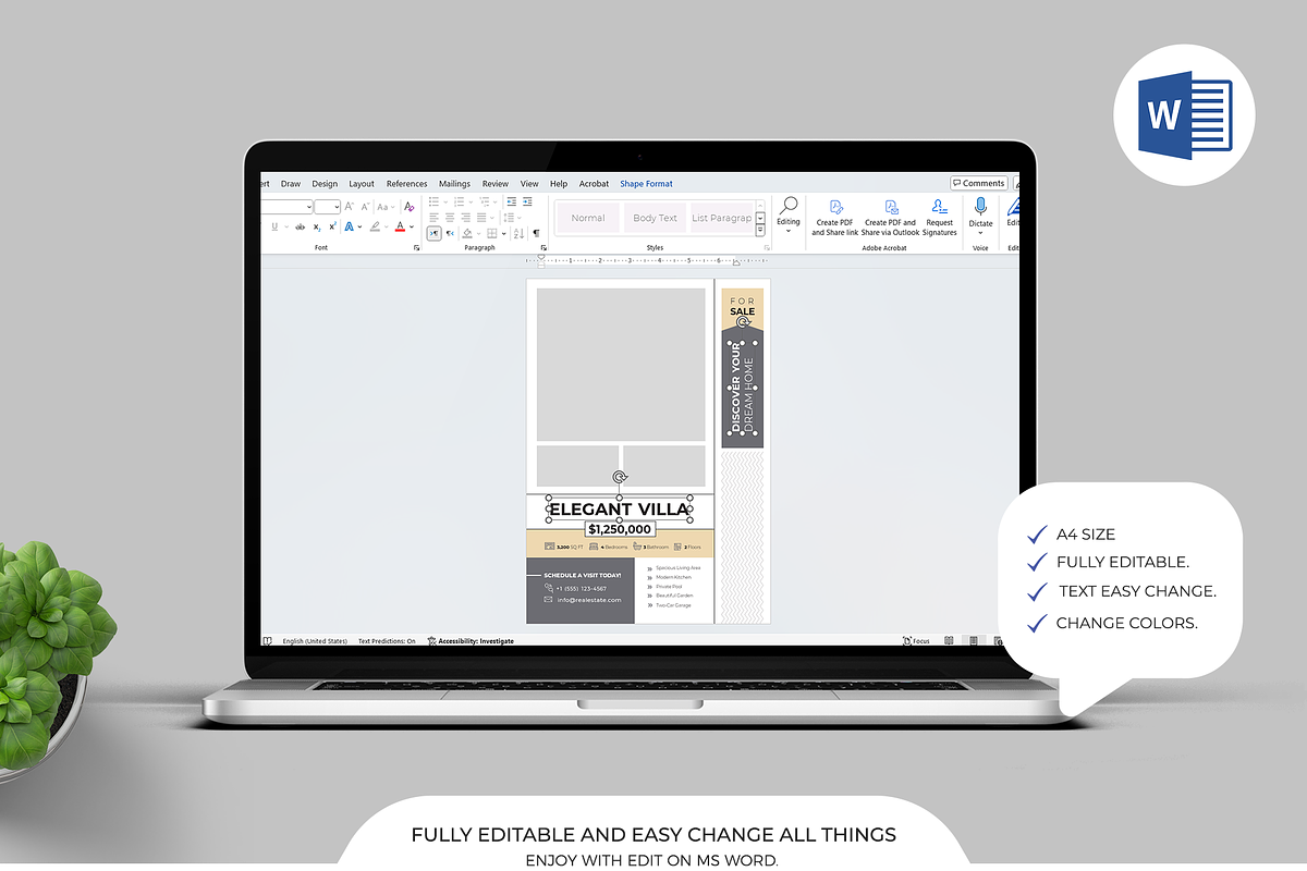 Real Estate Flyer | Canva | Word, a Flyer Template by Template Zone (Photo 5 of 5)