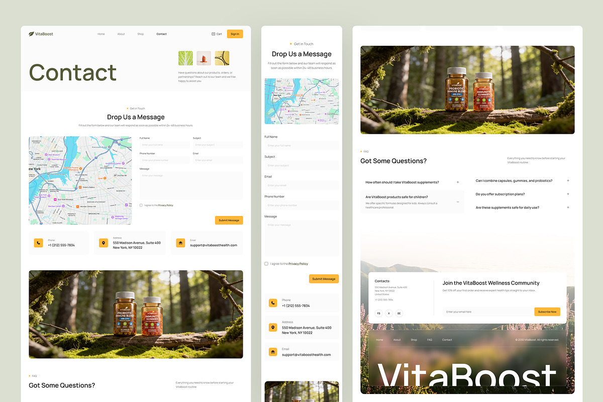 Health & Nutrition Website UI Figma, an UI Kit Template by peterdraw (Photo 6 of 7)