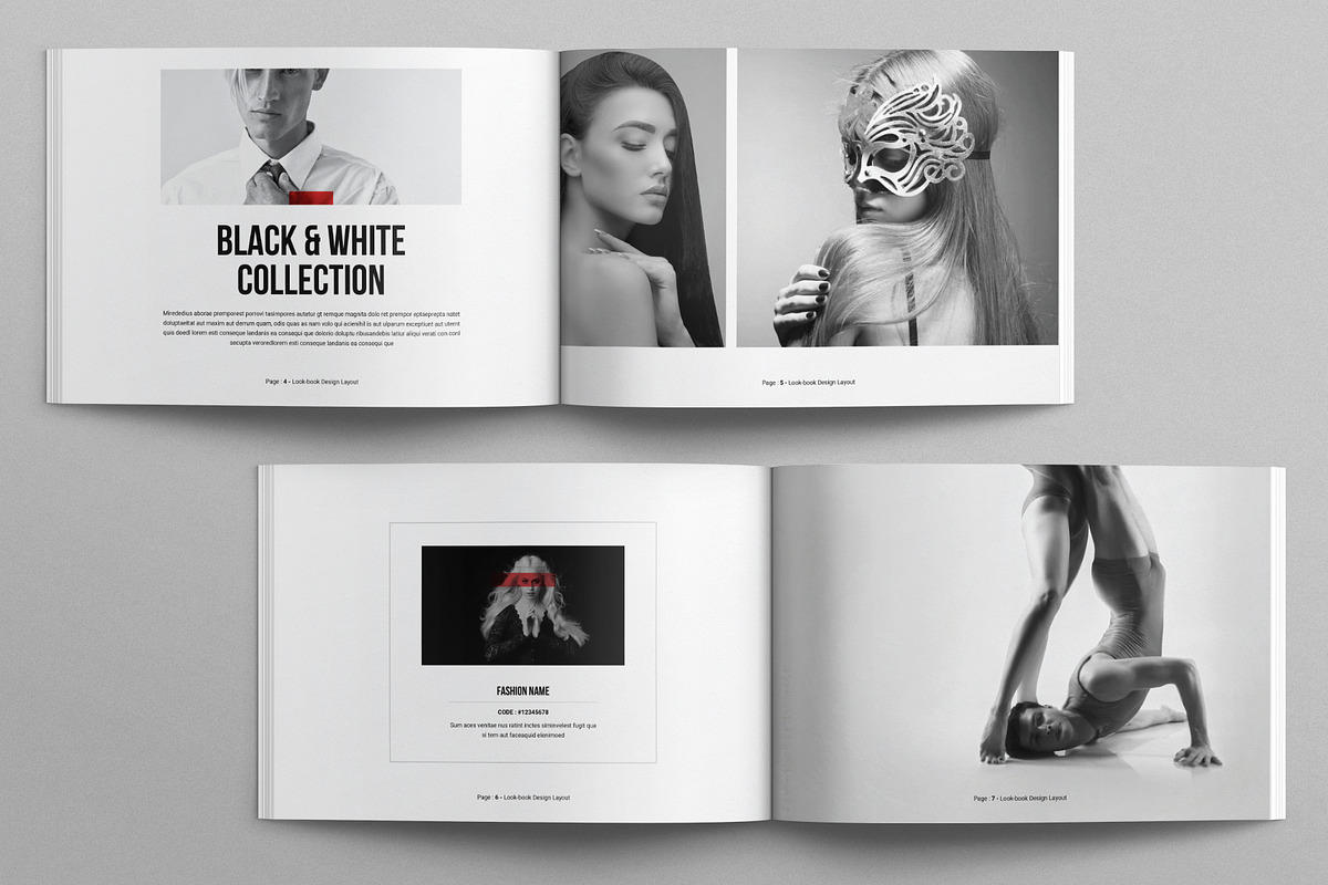 Lookbook Design Layout Landscape, a Magazine Template by E-Type (Photo 3 of 7)