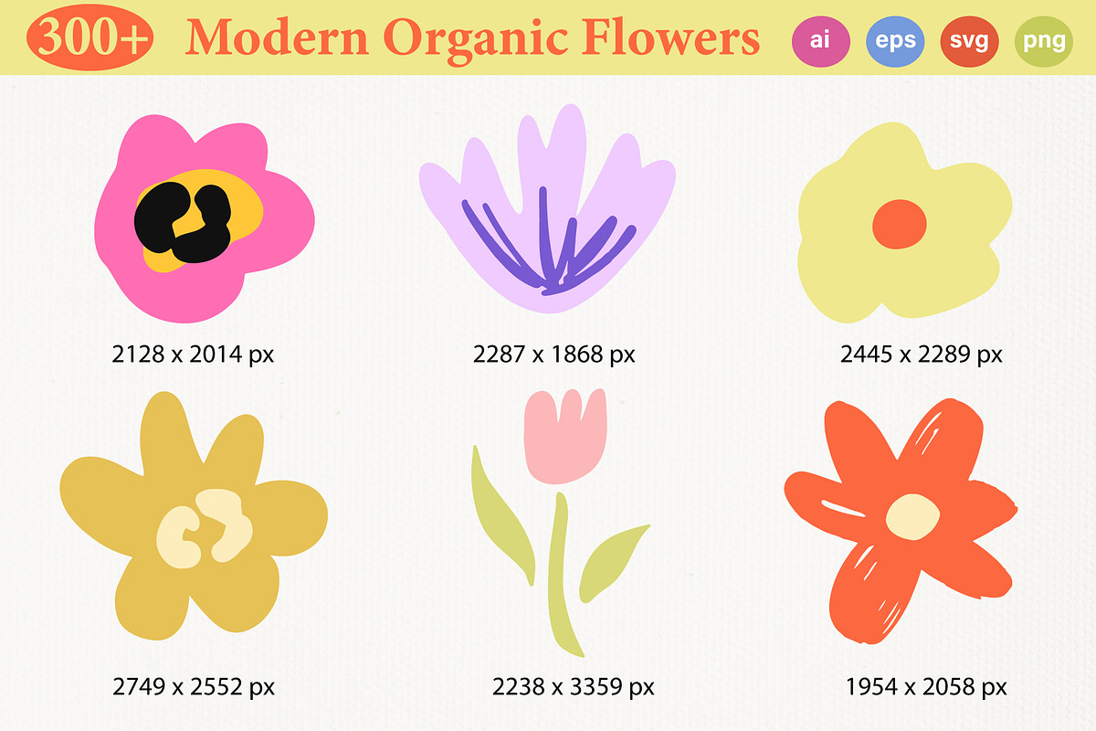 300+ Organic Modern Flowers Atelier, an Object Graphic by Katrinelly (Photo 2 of 9)