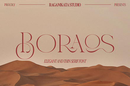 Boraos - Elegant Serif Font, a Serif Font by RagamKata