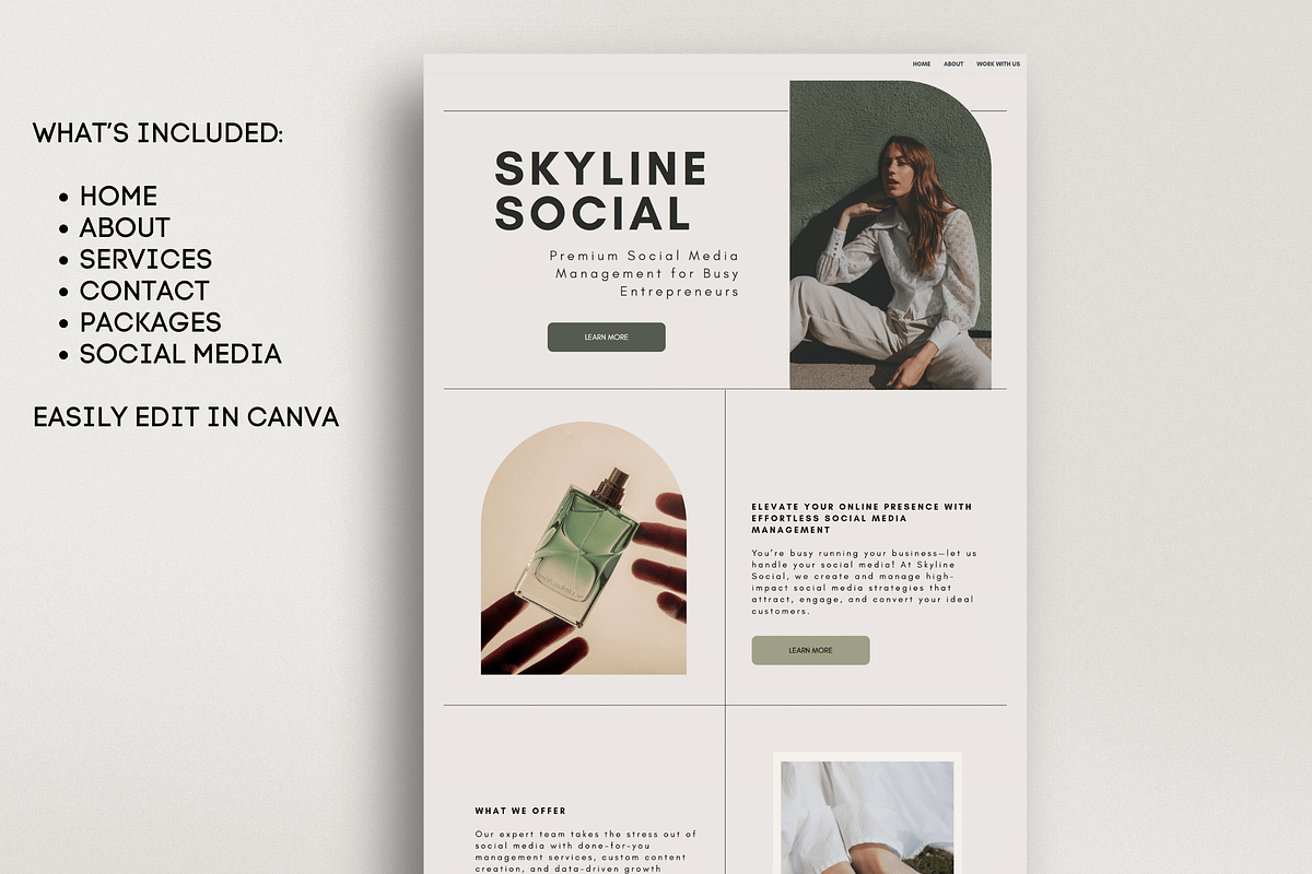 Canva Website Template, a Websites & App Template by Asha Glenn Design Studio (Photo 5 of 10)