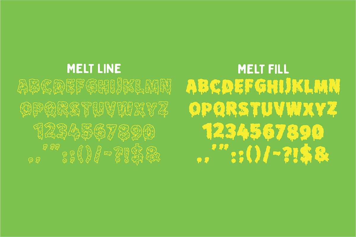 Halloween Zombie Fonts | Melt! preview 8